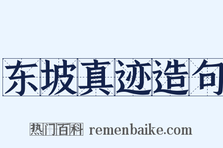 东坡真迹造句是什么意思的图片
